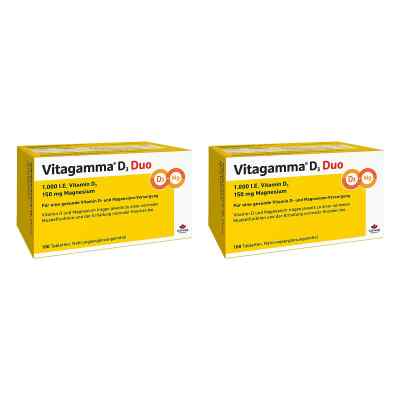 Vitagamma D3 Duo 1.000 I.e Vitamine d3 150mg Magnes.nem 2x100 stk von Wörwag Pharma GmbH & Co. KG PZN 08105406