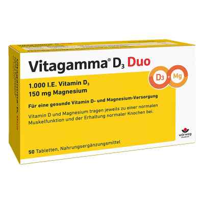 Vitagamma D3 Duo 1.000 I.e Vitamine d3 150mg Magnes.nem 50 stk von Wörwag Pharma GmbH & Co. KG PZN 11141175