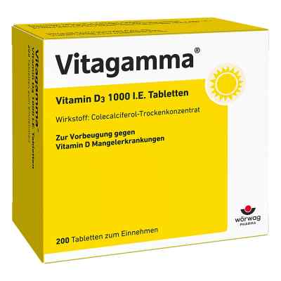 Vitagamma Vitamin D3 1.000 I.e. Tabletten 200 stk von Wörwag Pharma GmbH & Co. KG PZN 10751049