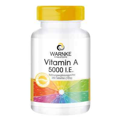 Vitamin A 5.000 I.e. Tabletten 250 stk von Warnke Vitalstoffe GmbH PZN 14307794