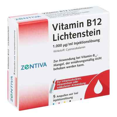 Vitamin B12 1000 [my]g Lichtenstein Ampullen 5X1 ml von Zentiva Pharma GmbH PZN 03725815