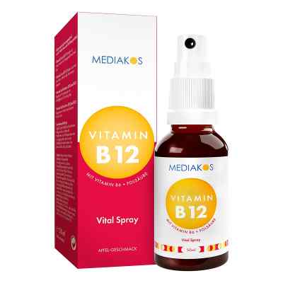 Vitamin B12+B6+Folsäure Mediakos Vital Spray 50 ml von Mediakos GmbH PZN 18317660