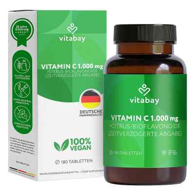 Vitamin C + Bioflavonoide 1000 mg vegan hochdosiert 180 stk von Vitabay CV PZN 19183167