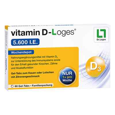 vitamin D-Loges 5.600 internationale Einheiten Gel-Tabs 60 stk von Dr. Loges + Co. GmbH PZN 11640978