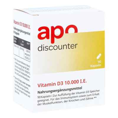 Vitamin D3 10.000 I.e. Kapseln mit Vitamin D3 90 stk von apo.com Group GmbH PZN 16908434