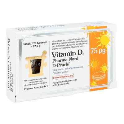 Vitamin D3 75 [my]g Pharma Nord D-pearls Kapseln 120 stk von Pharma Nord Vertriebs GmbH PZN 15570861