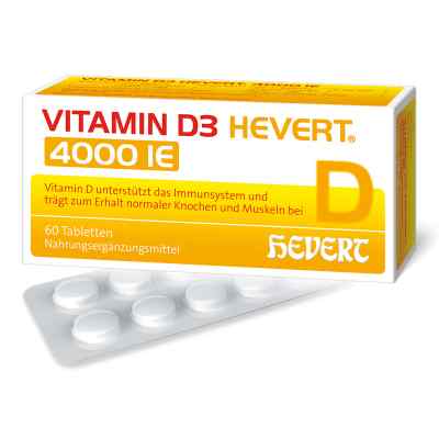 Vitamin D3 Hevert 4.000 I.e. Tabletten 60 stk von Hevert-Arzneimittel GmbH & Co. K PZN 11295458