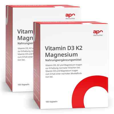 Vitamin D3 K2 Mg 2.000 I.E. Hartkapseln 2x105 stk von apo.com Group GmbH PZN 08107201