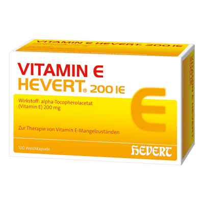 Vitamin E Hevert 200 I.e. Weichkapseln 100 stk von Hevert-Arzneimittel GmbH & Co. K PZN 15865390