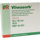 Vliwasorb superabsorb.Saugkomp.steril 10x10 cm 10 stk von Lohmann & Rauscher GmbH & Co.KG PZN 05974681