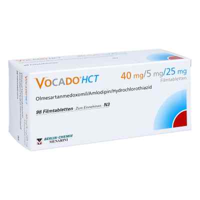 Vocado Hct 40 mg/5 mg/25 mg Filmtabletten 98 stk von BERLIN-CHEMIE AG PZN 07381979