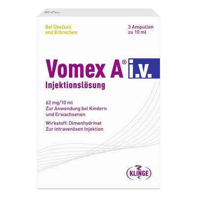 Vomex A intravenös Injektionslösung 3X10 ml von Klinge Pharma GmbH PZN 01116414