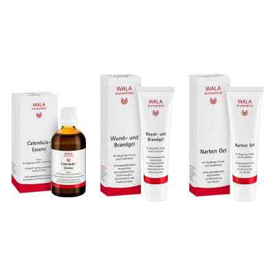 Wala Wund- und Brandgel + Narben Gel + Calendula Essenz 1 Set von WALA Heilmittel GmbH PZN 08106472