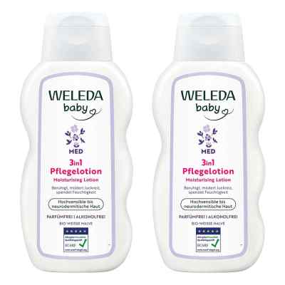 Weleda 3in1 Pflegelotion Weiße Malve 2x200 ml von WELEDA AG PZN 08106429