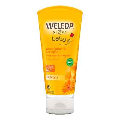 Weleda Baby Waschlotion & Shampoo Calendula 200 ml von WELEDA AG PZN 02084691