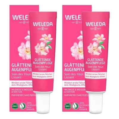 Weleda Glättende Augenpflege Wildrose & Weißer Tee 2x12 ml von WELEDA AG PZN 08104317