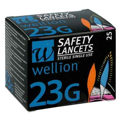 Wellion Safetylancets 23g Sicherheitseinmallanz. 25 stk von Med Trust GmbH PZN 04604597