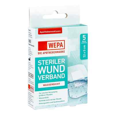 Wepa Wundverband wasserdicht 7,2x5 cm steril 5 stk von WEPA Apothekenbedarf GmbH & Co KG PZN 16233918