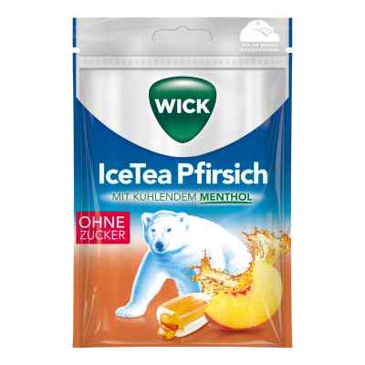 Wick Icetea Pfirsich Bonbons ohne Zucker 72 g von Dallmann's Pharma Candy GmbH PZN 18165670