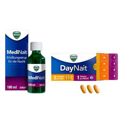 Wick MediNait Erkältungssirup für die Nacht 180 ml + DayNait Fil 1 stk von  PZN 08102436