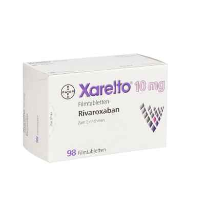 Xarelto 10 mg Filmtabletten 98 stk von Bayer Vital GmbH GB Pharma PZN 12636016