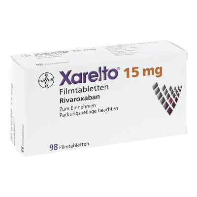 Xarelto 15 mg Filmtabletten 98 stk von axicorp Pharma B.V. PZN 10999335