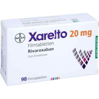 Xarelto 20 mg Filmtabletten 98 stk von EurimPharm Arzneimittel GmbH PZN 10200929