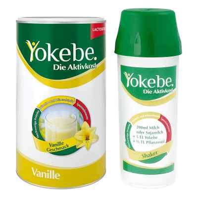 Yokebe Lactosefrei Vanille Starterpaket mit Shaker 500 g von Naturwohl Pharma GmbH PZN 09213973