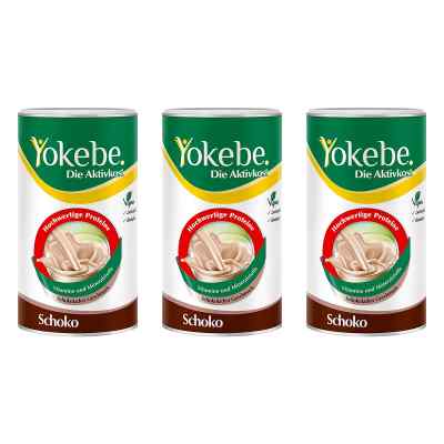 Yokebe Schoko - Diätshake zur Gewichtsabnahme - mit Protein 3x500 g von Naturwohl Pharma GmbH PZN 08105201