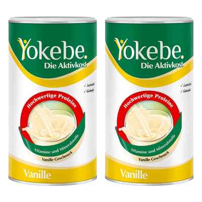 Yokebe Vanille - Diätshake zur Gewichtsabnahme - mit Protein 2x500 g von Naturwohl Pharma GmbH PZN 08105202
