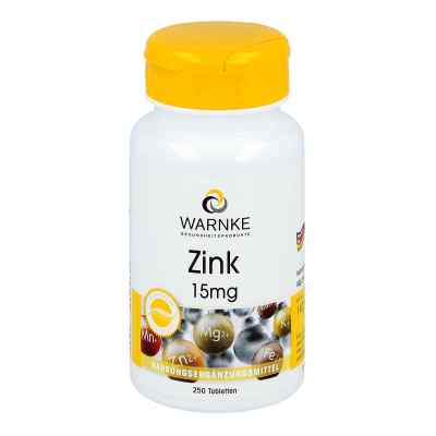 Zink 15 mg Tabletten 250 stk von Warnke Vitalstoffe GmbH PZN 01355194