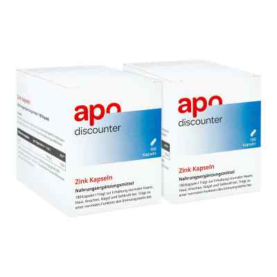 Zink Kapseln 15 mg von apo-discounter 2x180 stk von apo.com Group GmbH PZN 08101864