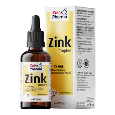 Zink Tropfen 15mg Ionis 50 ml von ZeinPharma Germany GmbH PZN 16945079