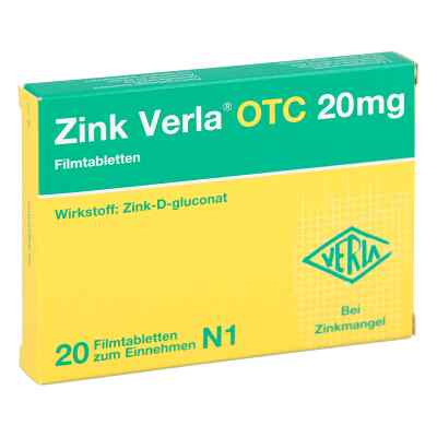 Zink Verla OTC 20mg 20 stk von Verla-Pharm Arzneimittel GmbH & Co. KG PZN 03000526
